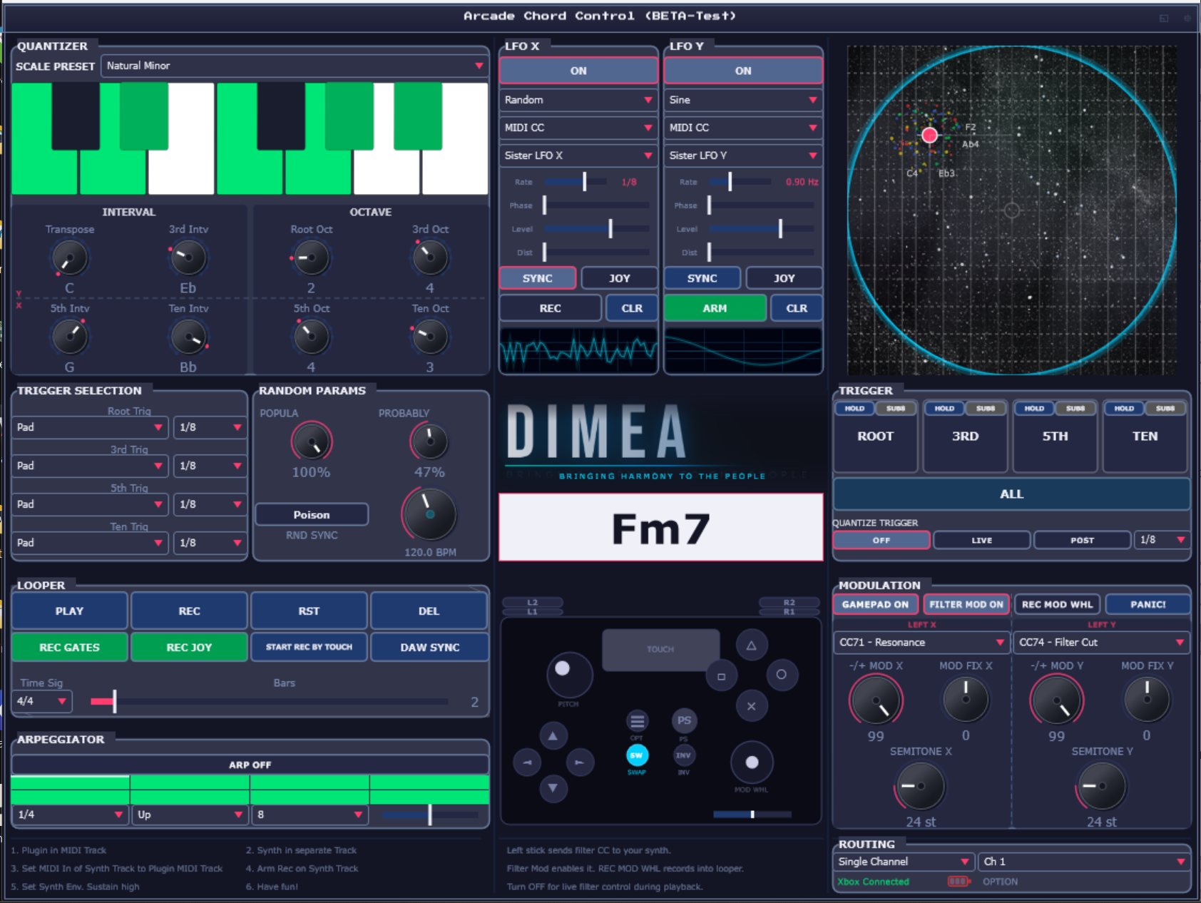 Arcade Chord Control plugin screenshot